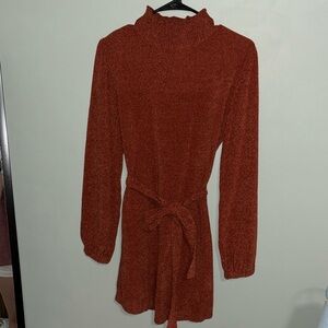 COPY - Mock neck rust sweater NWOT size M/L